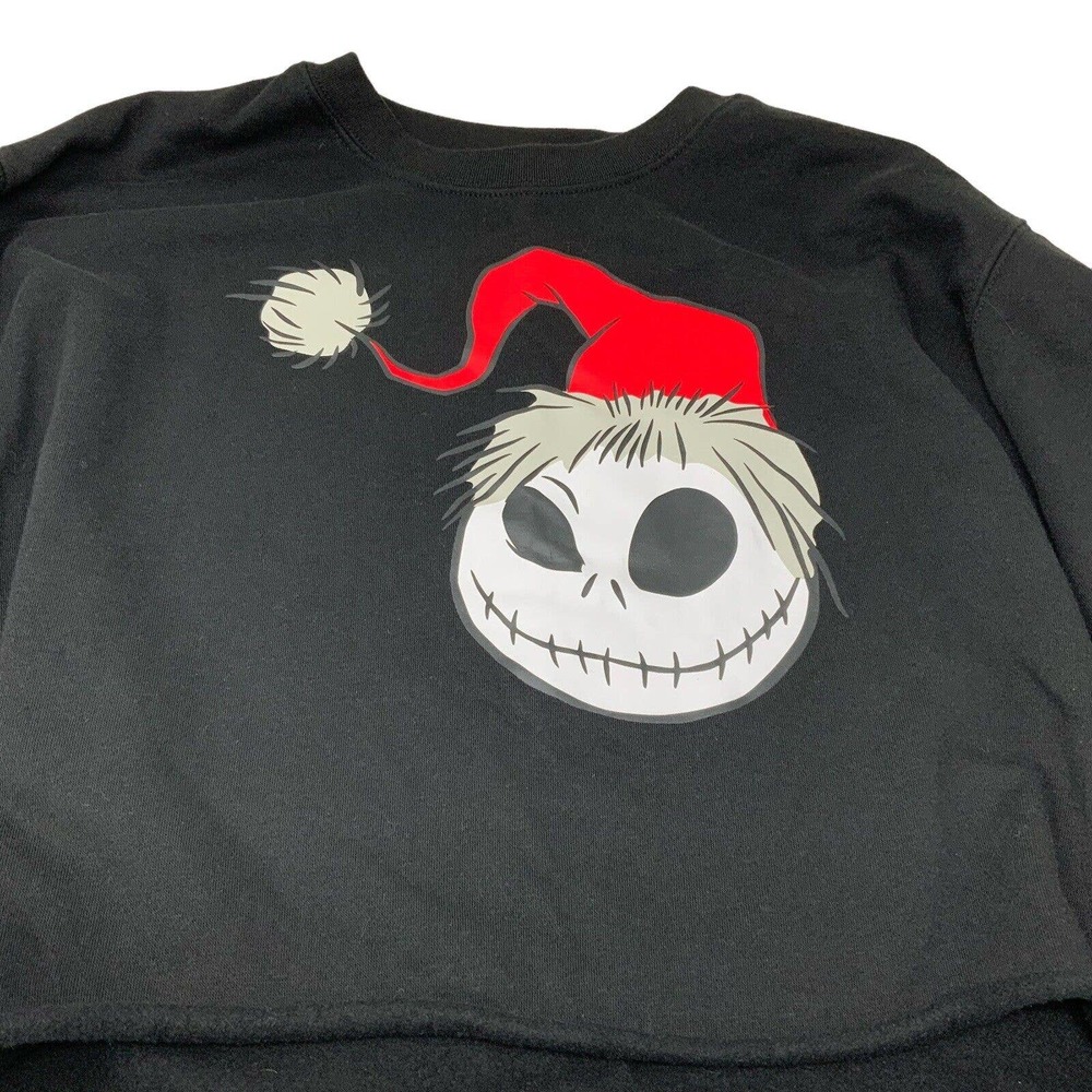 Disney Tim Burton Nightmare Before Christmas‎ Raw Hem Cropped sweatshirt XL - Picture 3 of 9